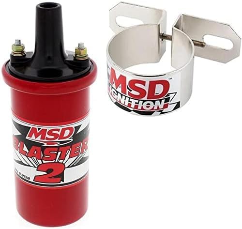 MSD 8202 Blaster 2 Ignition Coil with 8213 Coil Bracket